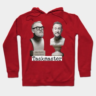 Taskmaster statues with text - Greg Davis & Alex Horne - sticker, card, cushion, socks Hoodie